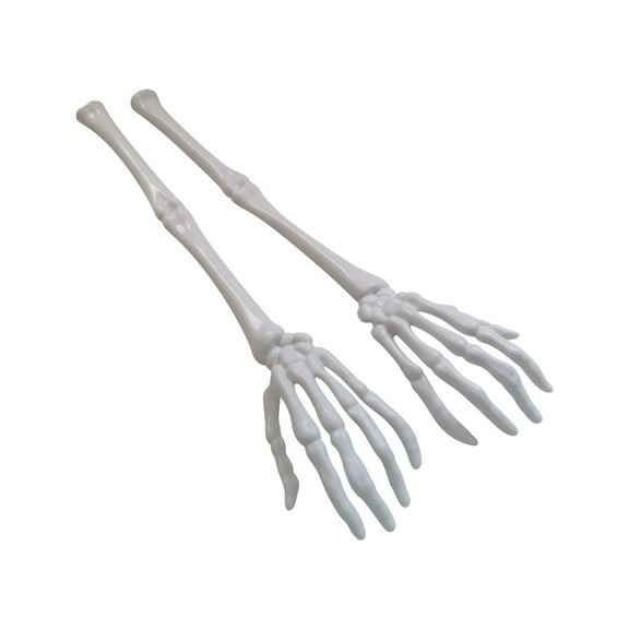 Skeleton Hands 2pcs Salad Spoon Skeleton Hand Spoon Skull Claw Spoon Hallowen Party Tableware Funny Pasta Fork for Halloween Party Favors Plastic Salad Tongs