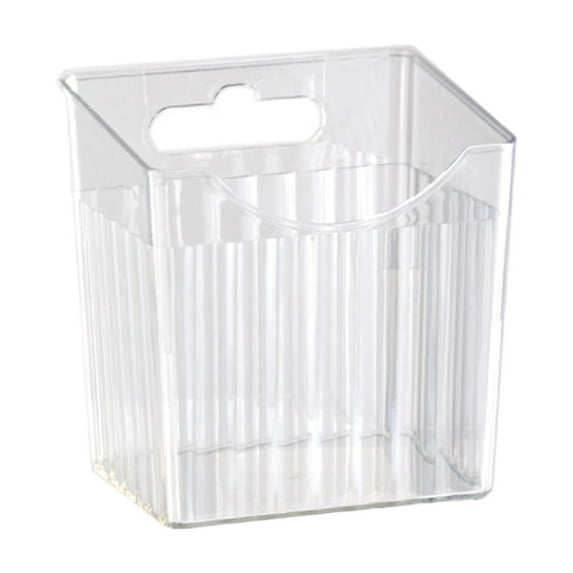 Small Wall Basket, Floating Acrylic Wall Shelf Organizer, Stackable Clear Wall Mount Organizer for Kitchen, Bathroom, Refrigerator