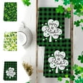 thumbnail image 1 of St. Patrick's Day Kitchen Towel Luck Shamrock Truck Tea Towel Green Buffalo Plaids Hand Drying Towel for Cooking Baking Cleaning Wipes, 17.7 x 26 Inch, 1 of 7