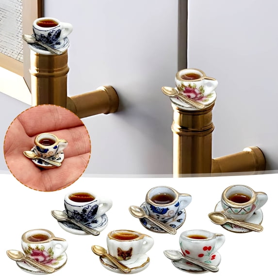 Tea Cup Door Hinge Heads Decorative Topper, Magnetic Hinge Head, Special Design Furniture Hardware, Home Decorations