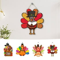 Thanksgiving Turkey Welcome Sign, 10 Inch Paper Thanksgiving Turkey Door Sign, Turkey Door Hanger Rustic Hanging Welcome Door Sign for Thanksgiving Fall Front Door Wall Decorations