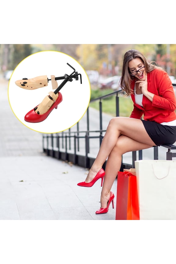 Two Way Wooden Adjustable Shoe Stretcher,Shoes Expander for Men or Women Boots,1Pcs
