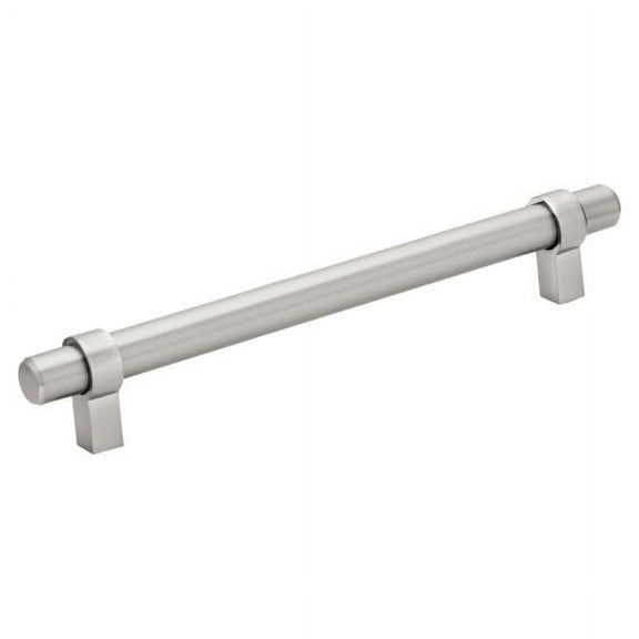 Rok 10-Pack Euro Loop Style Solid Metal Pull/Handle Brushed Nickel 6-5/16" (160 mm) Hole Centers, 7-7/8" Overall Length
