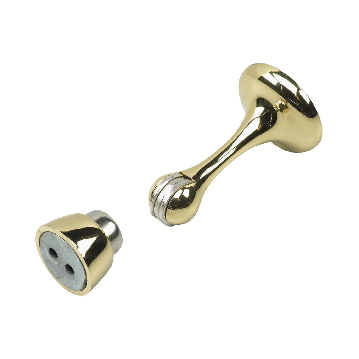 Rok 10-Pack Magnetic Door Stop with Catch, Brass