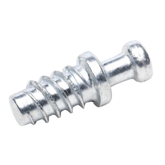 Rok 100 Pack Screw-In Dowel Furniture Connector, Zinc, 11/32" (9mm) Length for 3/16" (5mm) Hole, R014Z