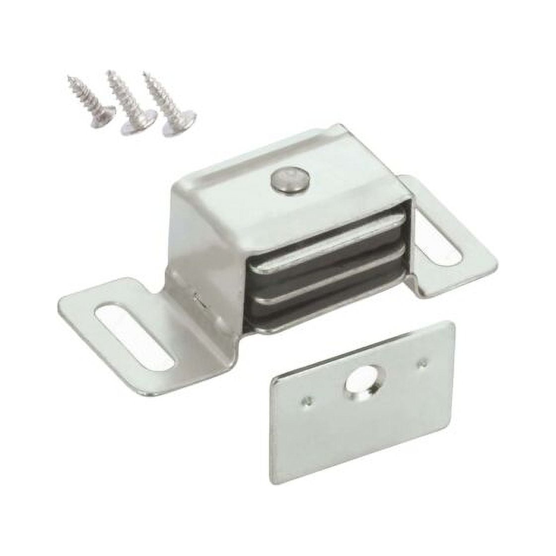 Stainless Steel Magnetic Latch with Bracket 1 Dia 40 lbs Holding Strength