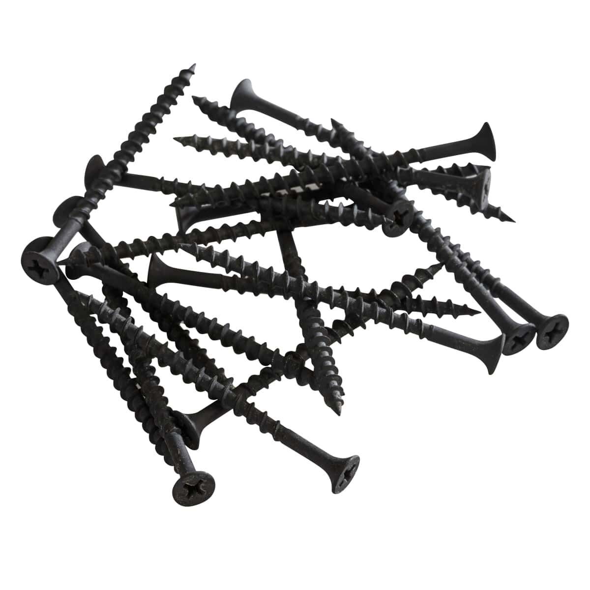Rok #8-9 x 2-1/2" Deep/Coarse Thread Phillips Bugle Head Drywall Screws Black Phosphate, 1000 Pack