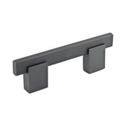 Rok Bridge Style Pull Handle Black 3-3/4" Centers, 5-1/32" Length