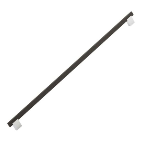 Rok Contemporary Bridge Style 18-7/8" (480 mm) Hole Centers Solid Metal Pull/Handle, Chrome Black