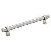 Rok Euro Loop Style Solid Metal Pull/Handle Brushed Nickel 6-5/16" (160 mm) Hole Centers, 7-7/8" Overall Length