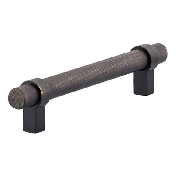 Rok Euro Loop Style Solid Metal Pull/Handle Brushed Oil-Rubbed Bronze 3-3/4" Hole Centers, 5-3/8" Overall Length
