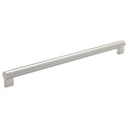 Rok Euro Style Solid Metal Pull/Handle Brushed Nickel 17-5/8" (448 mm) Hole Centers, 18-5/8" Overall Length