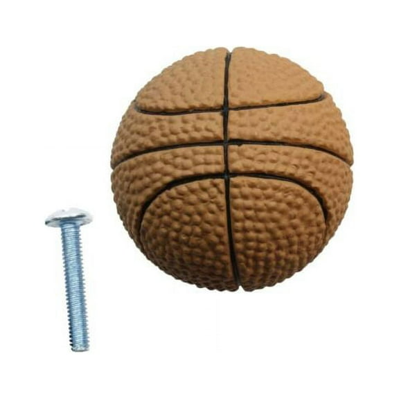 Rok Go Team Collection Polyester Brown 1-1/4" Diameter Basketball Cabinet Hardware Knob