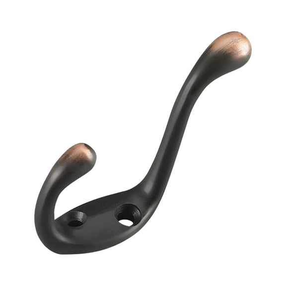 Rok Hardware 10-Pack 3-1/2" (89mm) Heavy Duty Coat Doble Hook, Oil-Rubbed Bronze