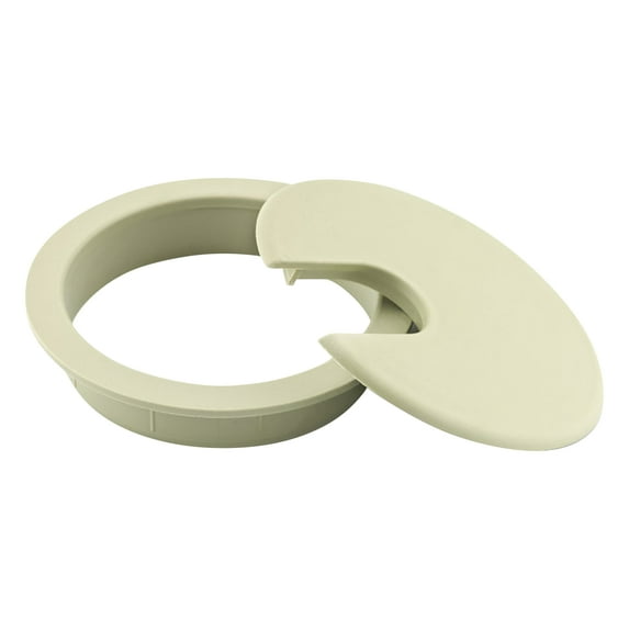 Rok Hardware 2 Pack Round Grommet, 3" (76mm) Diameter, Made of ABS, Cream