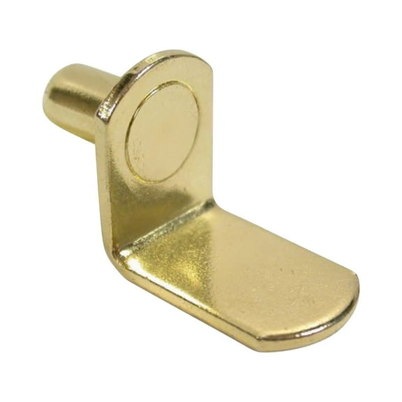 Rok Hardware 25 Pack 1/4" L-Shaped Shelf Support, Brass