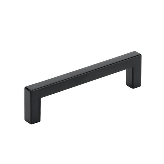Rok Hardware 5 Pack 3-3/4" (96mm) Centers Kitchen Square Cabinet Drawer Pull Handle 4-1/8" Length Matte Black