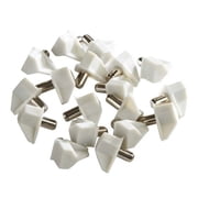 Rok Hardware 50 Pack Plastic Shelf Support with 5mm Diameter Steel Pin, White