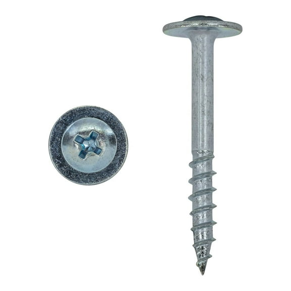 Rok Hardware #8 x 1-1/8" Deep / Coarse Thread Drawer Front Adjustment Screws, Phillips Truss Head, Zinc, 1000 Pack