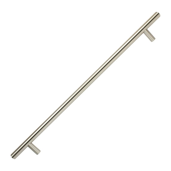 Rok Hardware Contemporary Euro Style Solid Metal Pull / Handle Brushed Nickel 13-1/8" (333mm) Hole Centers, 16-1/4" (413 mm) Overall Length