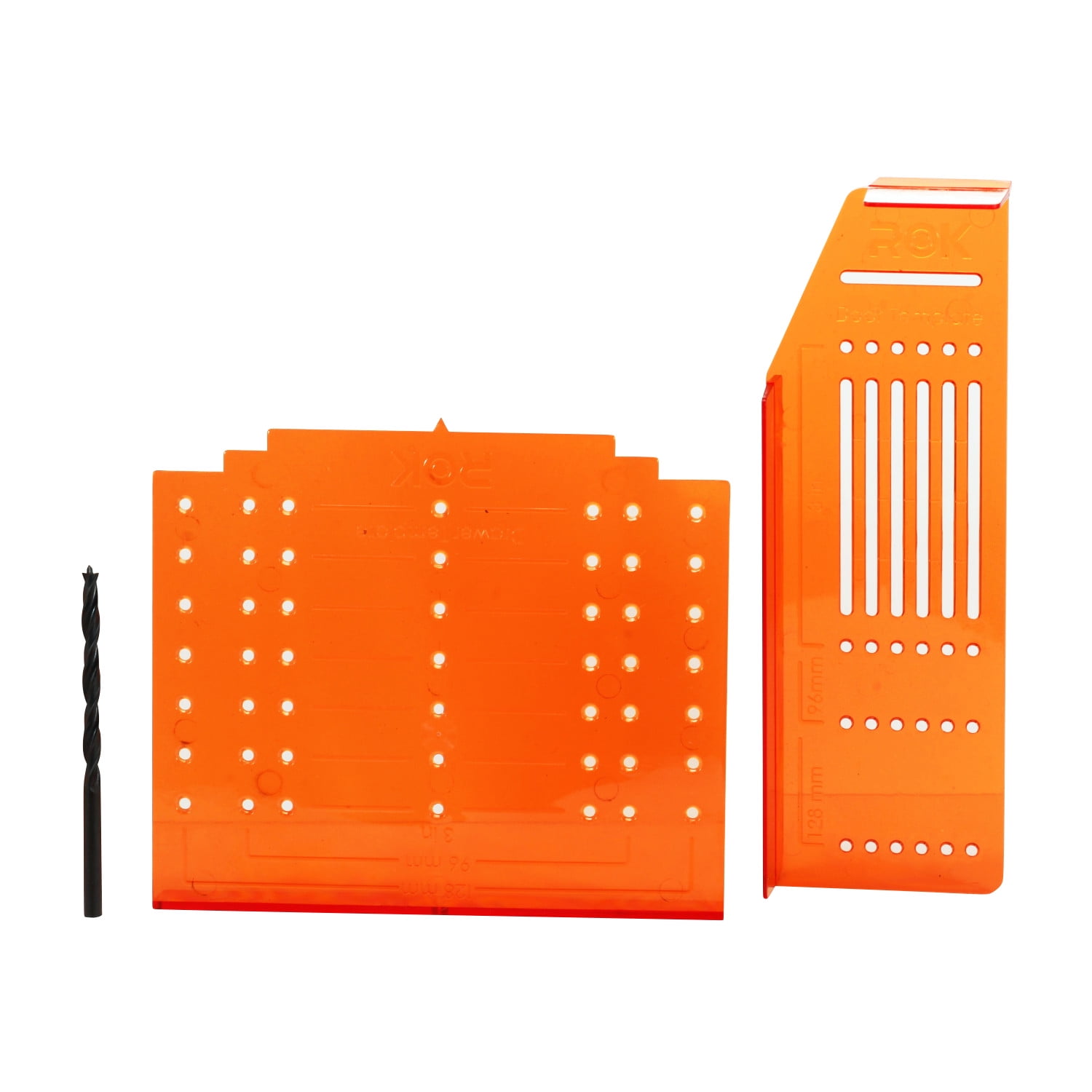 8-Inch Orange Plastic Cabinet Pull Drill Template Kit