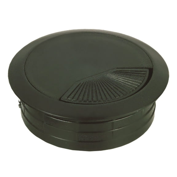 Rok Hardware Round Grommet, 2-3/8" (60mm) Diameter, Made of ABS, Black