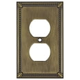 thumbnail image 1 of Rok Hardware Wall Plate Traditional Decorative Double Receptacle Outlet Antique Gold, 1 of 2