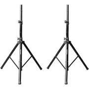 Rok-It RI-SPKRSTDSET-200-AL Aluminum Tripod Speaker Stand Set w/ Bag