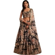 Roka Nikah Wear Pakistani Indian Designer Stitched Lehengha Choli For Women  Black, S - 38