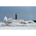 thumbnail image 1 of Roker Lighthouse and waves from the River Ware crashing onto the pier; Sunderland  Tyne and Wear  England by John Short, 1 of 1