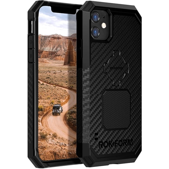 Rokform - iPhone 11 Case, Rugged Series, Magnetic Protective Apple Gear, Cover with RokLock Twist Lock, Shock Proof, Drop Tested Armor (Black)