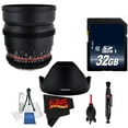 thumbnail image 1 of Rokinon 16mm T2.2 Cine Lens for Sony E # CV16M-NEX + MicroFiber Cloth + Dust Blower + Lens Pen Cleaner + Deluxe Cleaning Kit + 32GB SDHC Class 10 Memory Card Bundle, 1 of 4