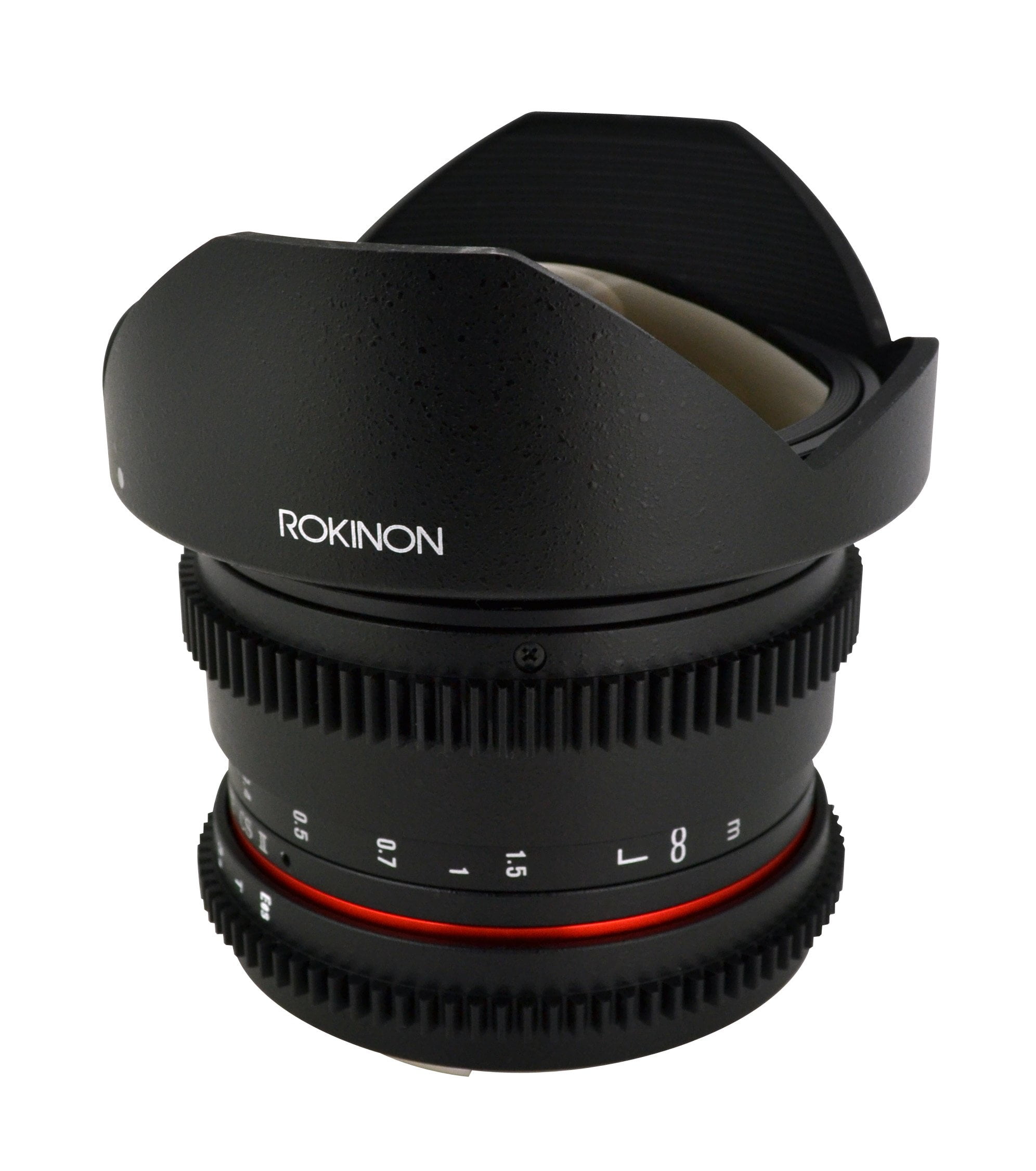 ROKINON 8mm T3.8 Cine HD Fisheye Lens w/Removable Hood [Multiple