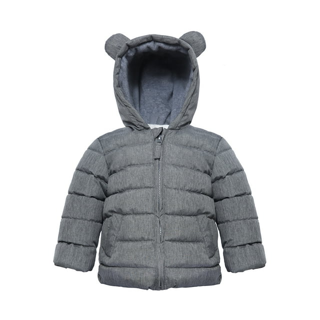 Rokka&Rolla Baby Boys' Warm Winter Coat - Toddler Fleece Puffer Jacket, Sizes 6-24M