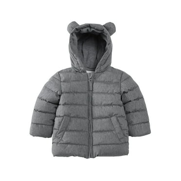Rokka&Rolla Baby Boys' Fleece Lined Puffer Jacket Winter Coat for Infant Toddler, sizes 6-24 Months
