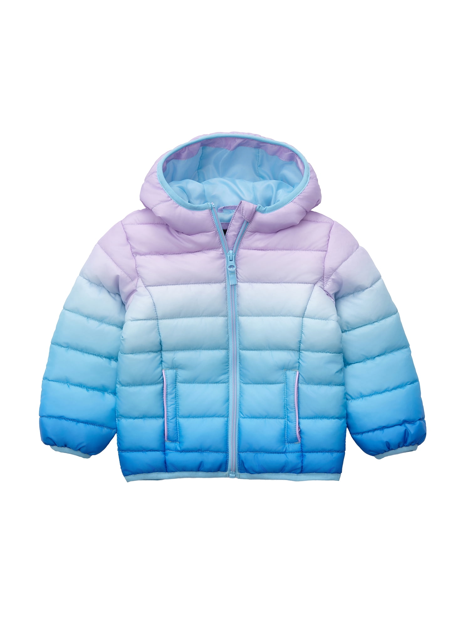 Rokka&Rolla Baby Girls' Light Puffer Jacket Toddler Winter Coat, Sizes 18M-4T