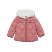 ROKKA & ROLLA Rokka&Rolla Baby Girls' Puffer Jacket Toddler Winter Coat, Sizes 6-24M