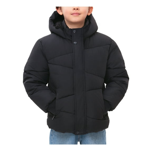 Rokka&Rolla Boys' Grid Winter Coat Kids' Fleece Lined Jacket