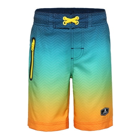 Rokka&Rolla Boys' Quick Dry Board Shorts Mesh Lined Swim Trunks, UPF 50+, Sizes 4-18