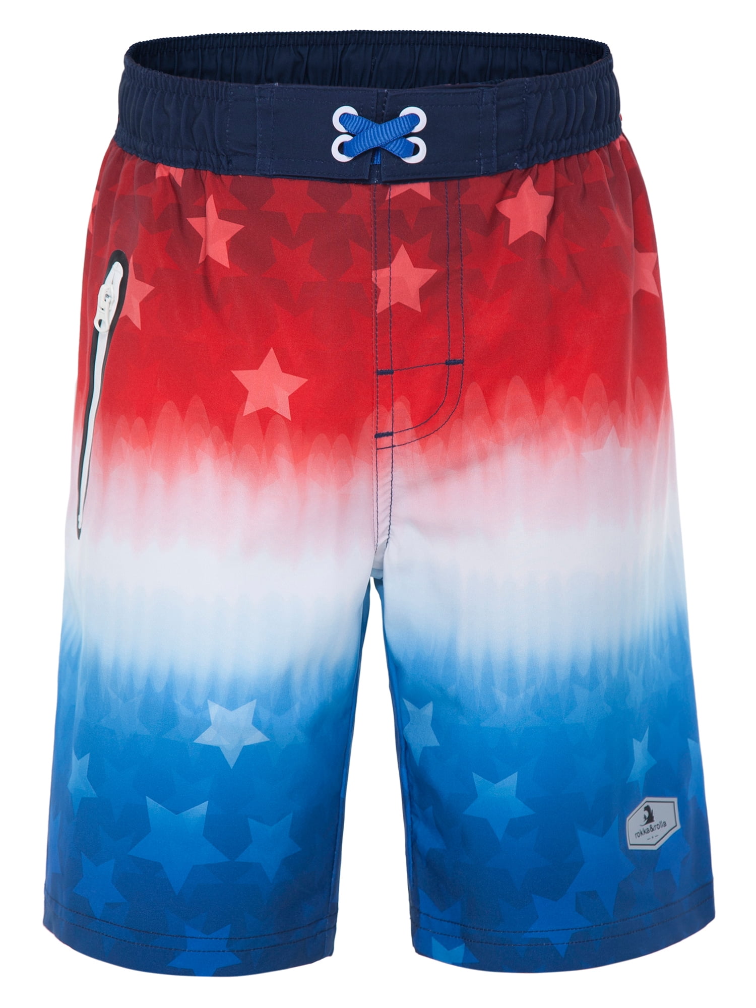 Rokka&Rolla Boys' Quick Dry Board Shorts Mesh Lined Swim Trunks, UPF 50+, Sizes 4-18