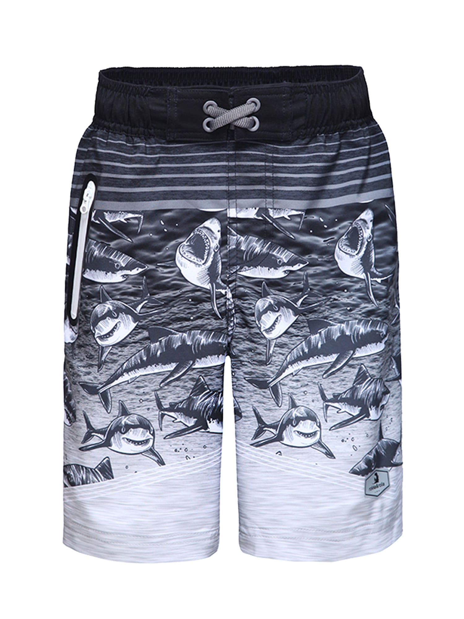 Rokka&Rolla Boys' Quick Dry Board Shorts Mesh Lined Swim Trunks, UPF 50+, Sizes 4-18