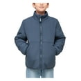 thumbnail image 1 of Rokka&Rolla Boys' Reversible Quilted Jacket Fleece Lined Puffer Coat, 1 of 12