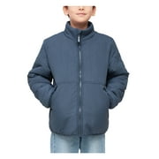 ROKKA & ROLLA Rokka&Rolla Boys' Reversible Quilted Jacket Fleece Lined Puffer Coat