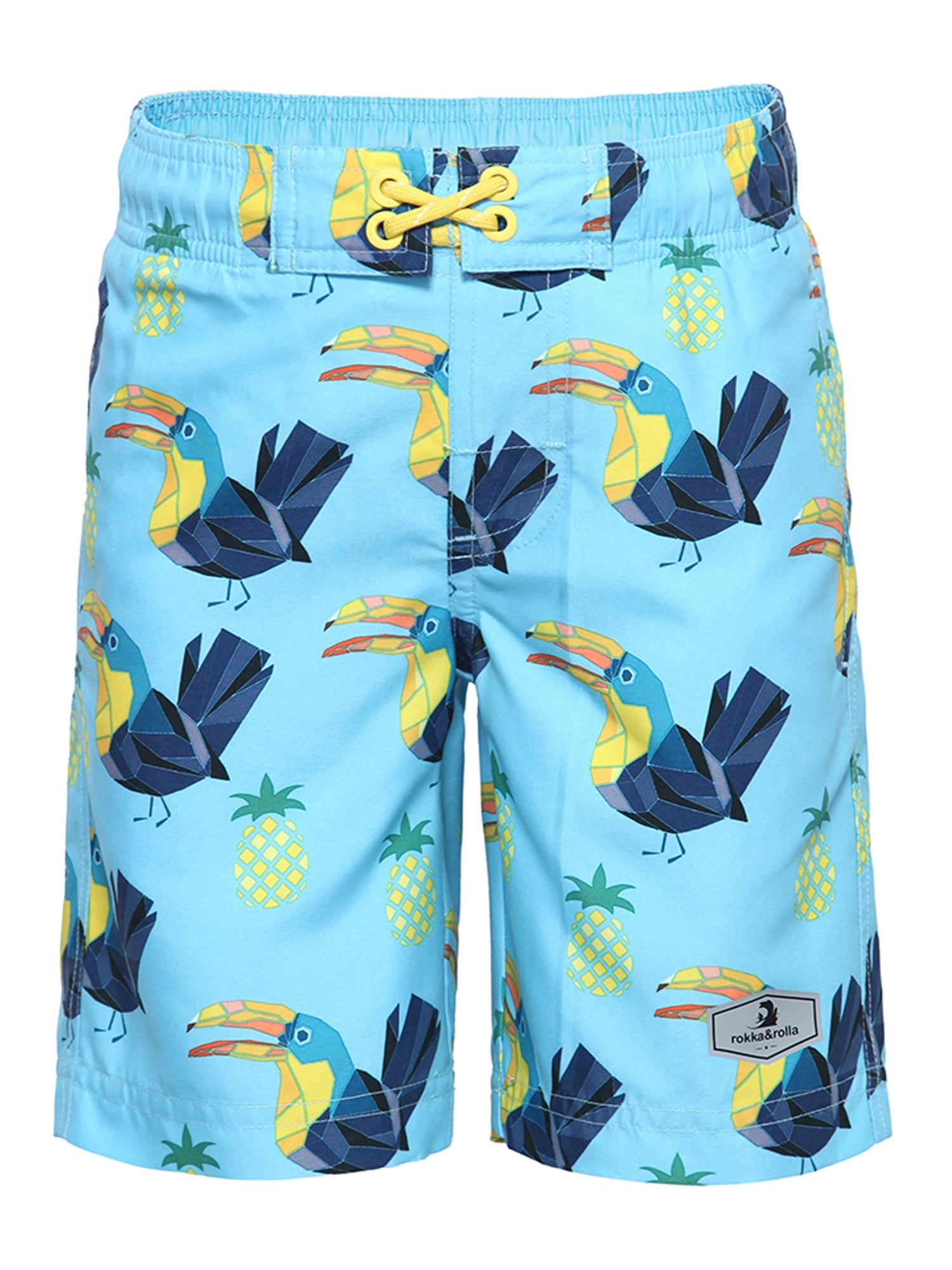 Rokka&Rolla Boys' Swim Trunks with Mesh Lining, UPF 50+ Sizes 4-18