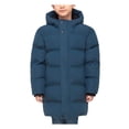 thumbnail image 1 of Rokka&Rolla Boys' Thigh Length Puffer Coat Seamless Borg Lined Jacket, 1 of 13