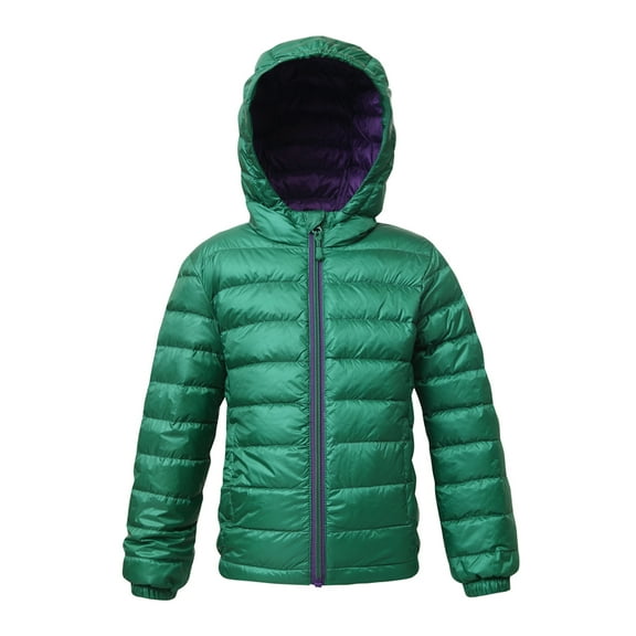 Rokka&Rolla Boys' Ultra-Light REAL DOWN Jacket Packable Puffer Coat, Sizes 3T-16
