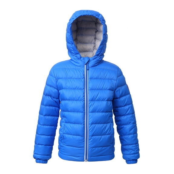Rokka&Rolla Boys' Ultra-Light REAL DOWN Jacket Packable Puffer Coat, Sizes 3T-16