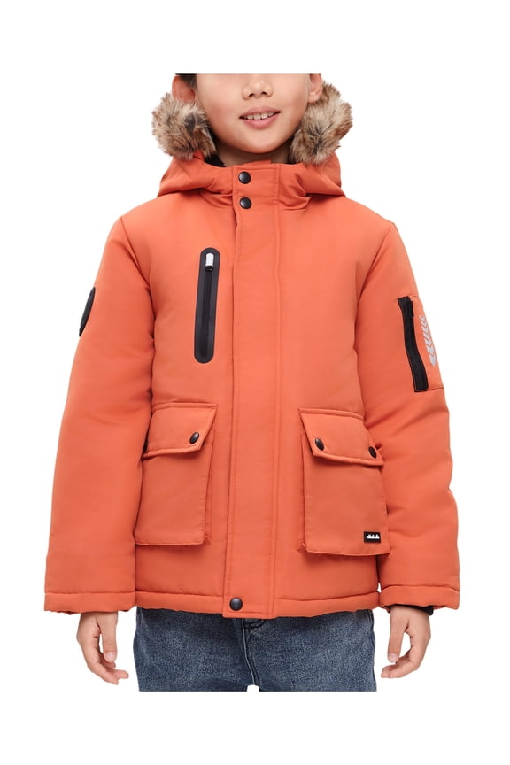 Rokka&Rolla Boys' Winter Coat with Fleece Hood Parka Jacket, Sizes 4-18
