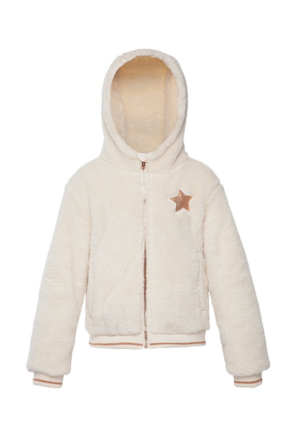 Rokka&Rolla Girl's Sherpa Fleece Lined Sequin Jacket, Sizes 4-18