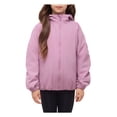 thumbnail image 1 of Rokka&Rolla Girls' Bubble Hem Transitional Jacket Fleece Lined Windbreaker, 1 of 13